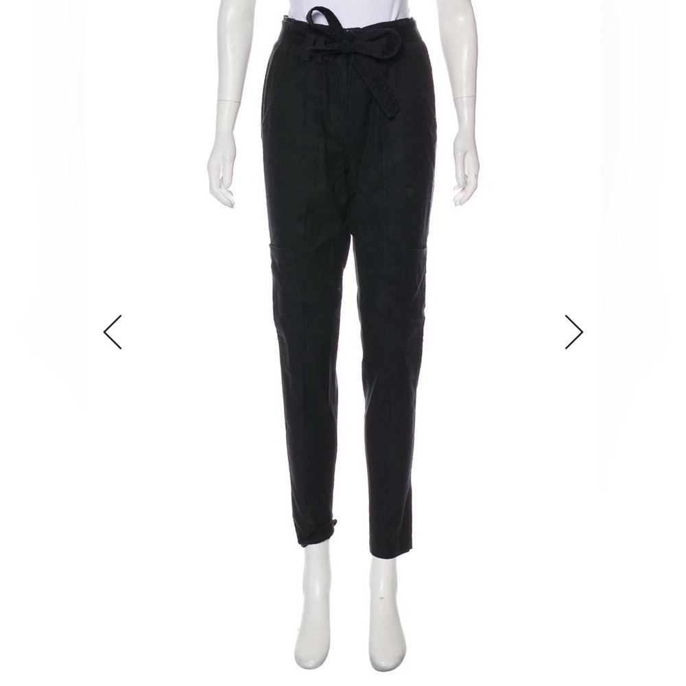 A.L.C Black Paper Bag Waist Cargo Pants w/ Pockets Size 2